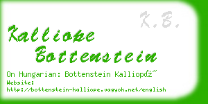kalliope bottenstein business card
